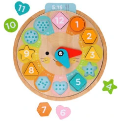 Petit Collage Multi-Language Wooden Learning Clock