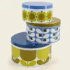Orla Kiely Sunflower/Sky Set Of Nesting Cake Tins -Home Furnishings Store 148482 orla kiely sunflowersky set of nesting cake tins 1