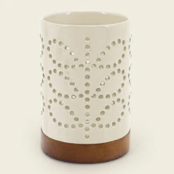 Orla Kiely Linear Stem Ceramic Cream Lantern