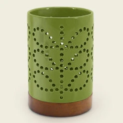 Orla Kiely Linear Stem Ceramic Olive Lantern