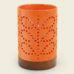 Orla Kiely Linear Stem Ceramic Persimmon Lantern