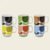 Orla Kiely Block Flower Set Of 6 Stacking Mugs -Home Furnishings Store 149786 orla kiely block flower set of 6 stacking mugs cream2
