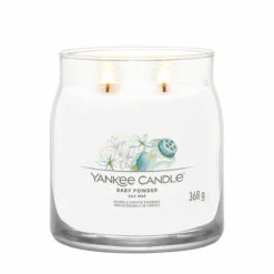 Yankee Candle Baby Powder Signature Medium Jar Candle -Home Furnishings Store 1701381e baby powder signature medium jar candle 2