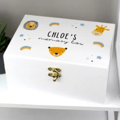 Personalised ‘Zoo’ White Wooden Keepsake Box -Home Furnishings Store 223700000000 2