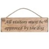 Austin Sloan ‘Approved By The Dog’ Natural Wooden Sign