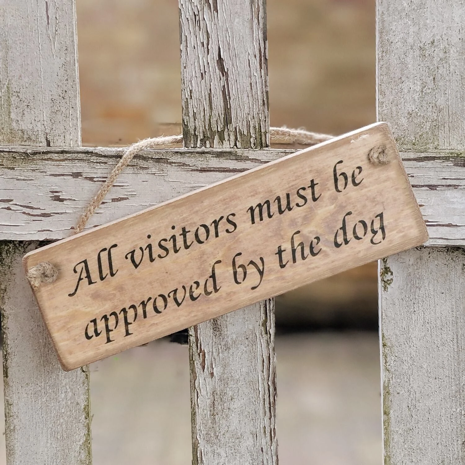 Austin Sloan ‘Approved By The Dog’ Natural Wooden Sign 4 Austin Sloan ‘Approved By The Dog’ Natural Wooden Sign - Image 2