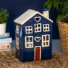 Shudehill Village Pottery Blue Heart House Tealight Holder -Home Furnishings Store 310752 shudehill village pottery blue heart house tealight holder lifestyle 2