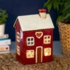 Shudehill Village Pottery Red Heart House Tealight Holder -Home Furnishings Store 310753 shudehill village pottery red heart house tealight holder lifestyle