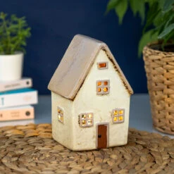 Shudehill Village Pottery Cream House Tealight Holder