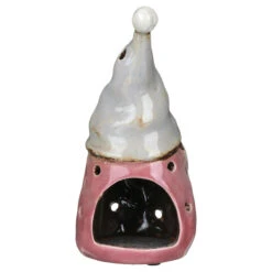 Shudehill Village Pottery Large Pink & Grey Gonk Tealight Holder -Home Furnishings Store 320052 shudehill village pottery large pink grey gonk tealight holder 2