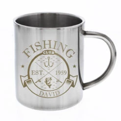 Personalised Fishing Club Stainless Steel Mug -Home Furnishings Store 4004163 pmc personalised fishing club stainless steel mug 2