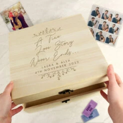 Personalised ‘True Love Story’ Wooden Keepsake Box