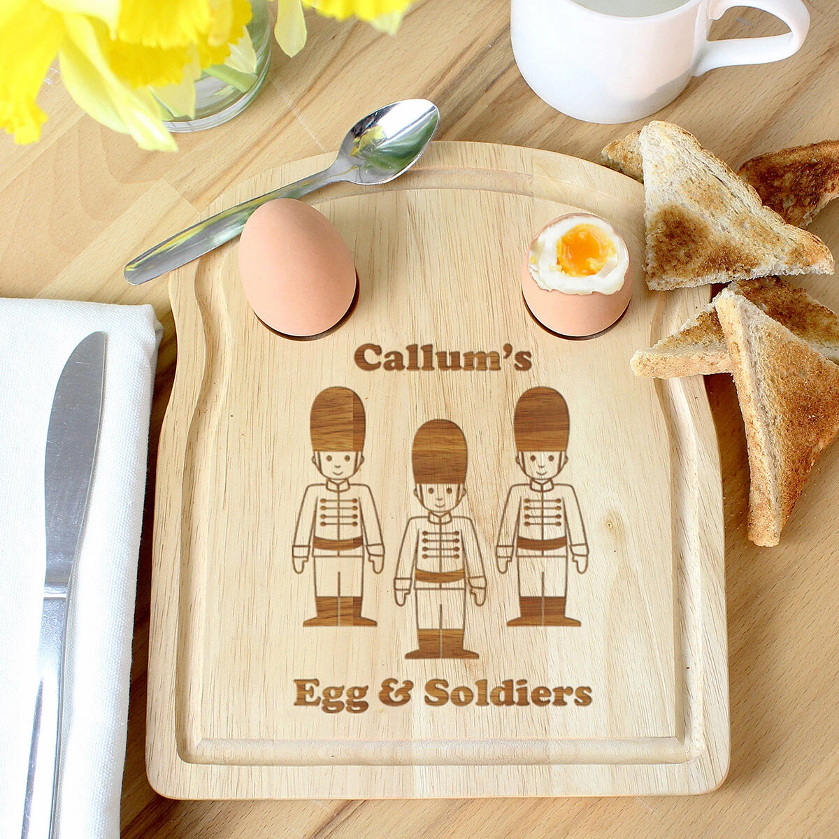 Personalised Soldiers Egg & Toast Board 3 Personalised Soldiers Egg & Toast Board