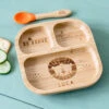 Personalised Lion Bamboo Suction Plate & Spoon -Home Furnishings Store 4004987
