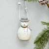 East Of India Wooden Snowman Christmas Mobile