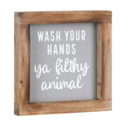 Langs ‘Wash Your Hands’ Framed Wooden Plaque -Home Furnishings Store 8ba425 langs wash your hands framed wooden plaque 2