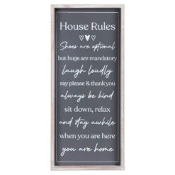 Langs ‘House Rules’ Long Wooden Plaque -Home Furnishings Store 8hh402 langs house rules long wooden plaque 1