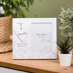 Langs ‘Together As A Family’ Heart Charm 4x6 Photo Frame