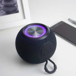 The Source Red5 Wireless Black Colour-Changing Orb Speaker -Home Furnishings Store 93440 the source red5 wireless black colour changing orb speaker 1