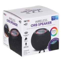 The Source Red5 Wireless Black Colour-Changing Orb Speaker -Home Furnishings Store 93440 the source red5 wireless black colour changing orb speaker 6