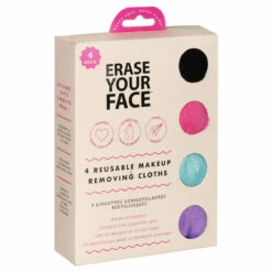Aroma Home Erase Your Face Pack Of Four Reusable Makeup Removing Cloths