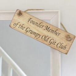 Austin Sloan ‘Grumpy Old Git Club’ Natural Wooden Sign -Home Furnishings Store austin sloan 30atfgrpyclgitn grumpy old git club natural wooden sign 3