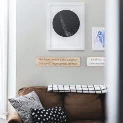 Austin Sloan ‘Love, Laughter, Sarcasm & Inappropriate Humour’ Long Natural Wooden Sign -Home Furnishings Store austin sloan 45thserllsinahumn love laughter sarcasm long sign 5