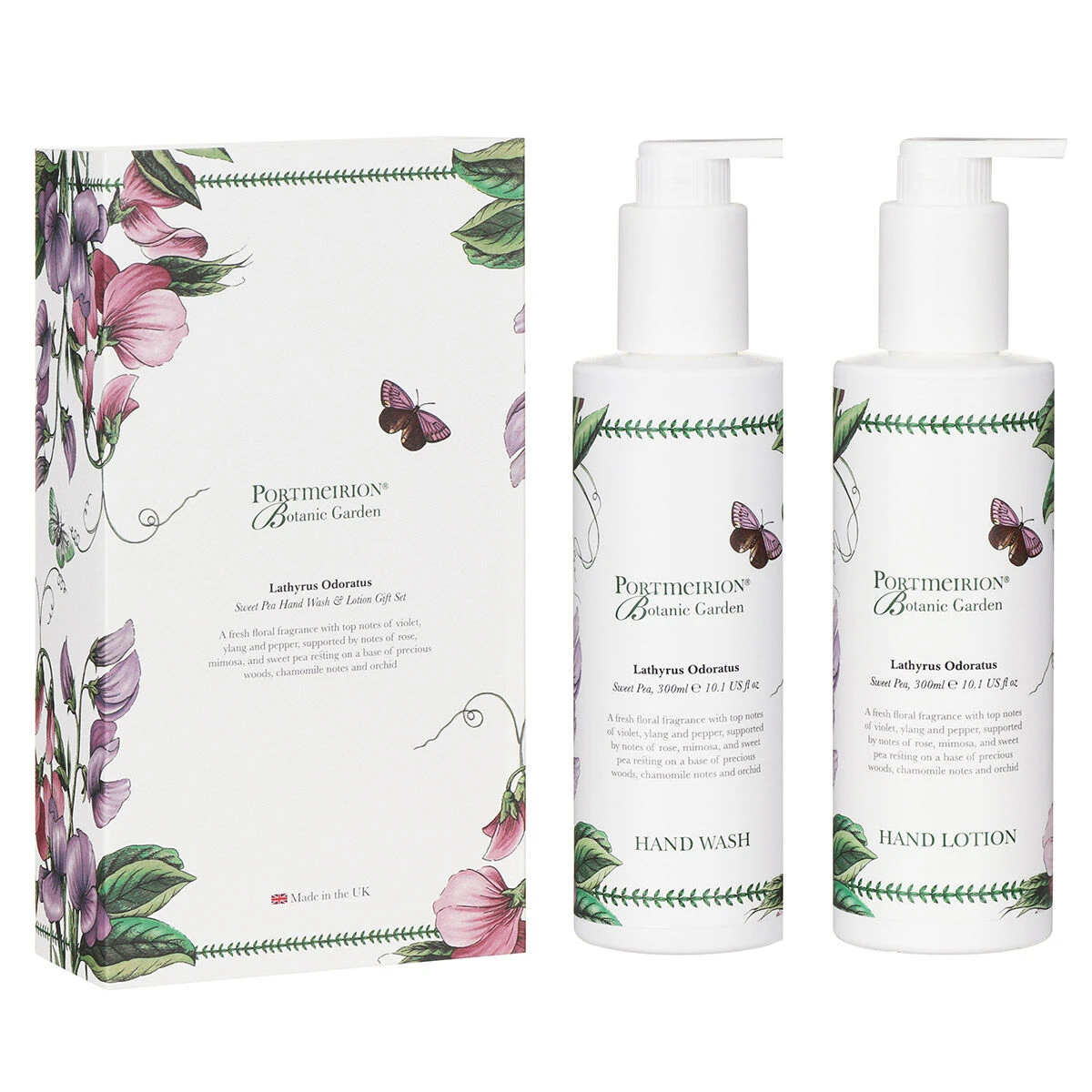 Botanic Garden Sweet Pea Hand Wash & Lotion Gift Set 3 Botanic Garden Sweet Pea Hand Wash & Lotion Gift Set