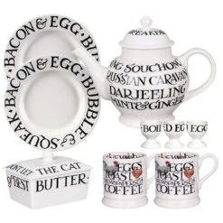 Emma Bridgewater Black Toast 7 Piece Breakfast Set