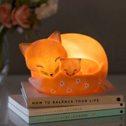 House Of Disaster LED Rechargeable Fox And Baby Lamp