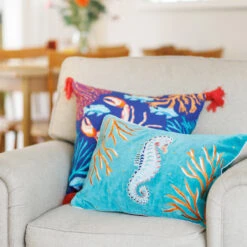 House Of Disaster Coral Lobster Cushion -Home Furnishings Store disaster designs corculob cushions lifestyle