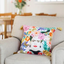House Of Disaster Frida Kahlo Fruit Cushion -Home Furnishings Store disaster designs fricufru frida kahlo fruit cushion lifestyle