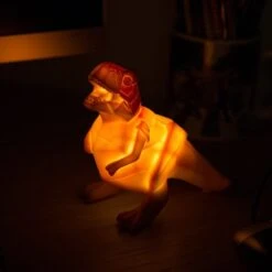 House Of Disaster Small LED Orange Dinosaur Origami Light