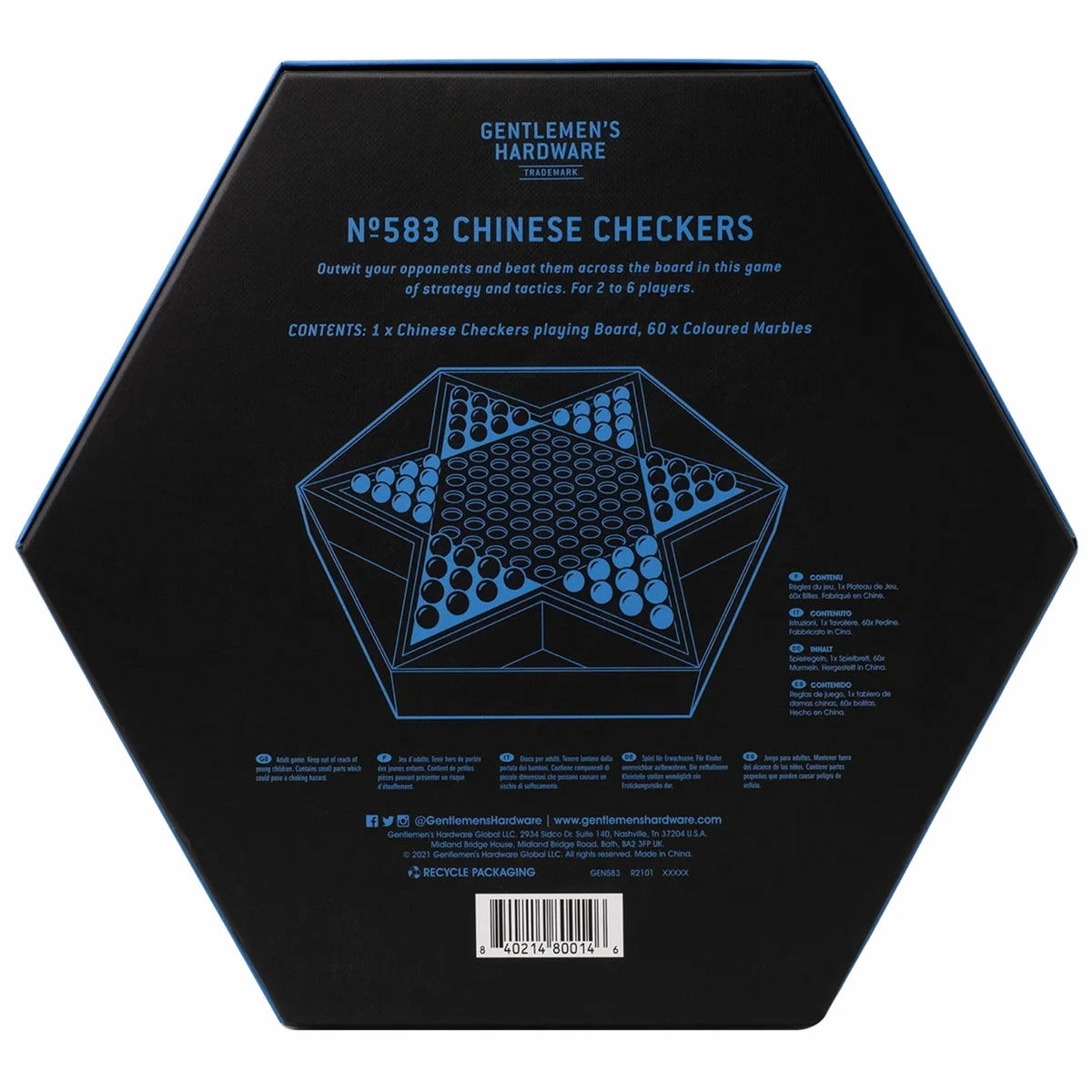 Gentlemen's Hardware Chinese Checkers 5 Gentlemen's Hardware Chinese Checkers - Image 3