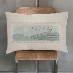 East Of India 'Home Is Where The Heart' Is Embroidered Cushion