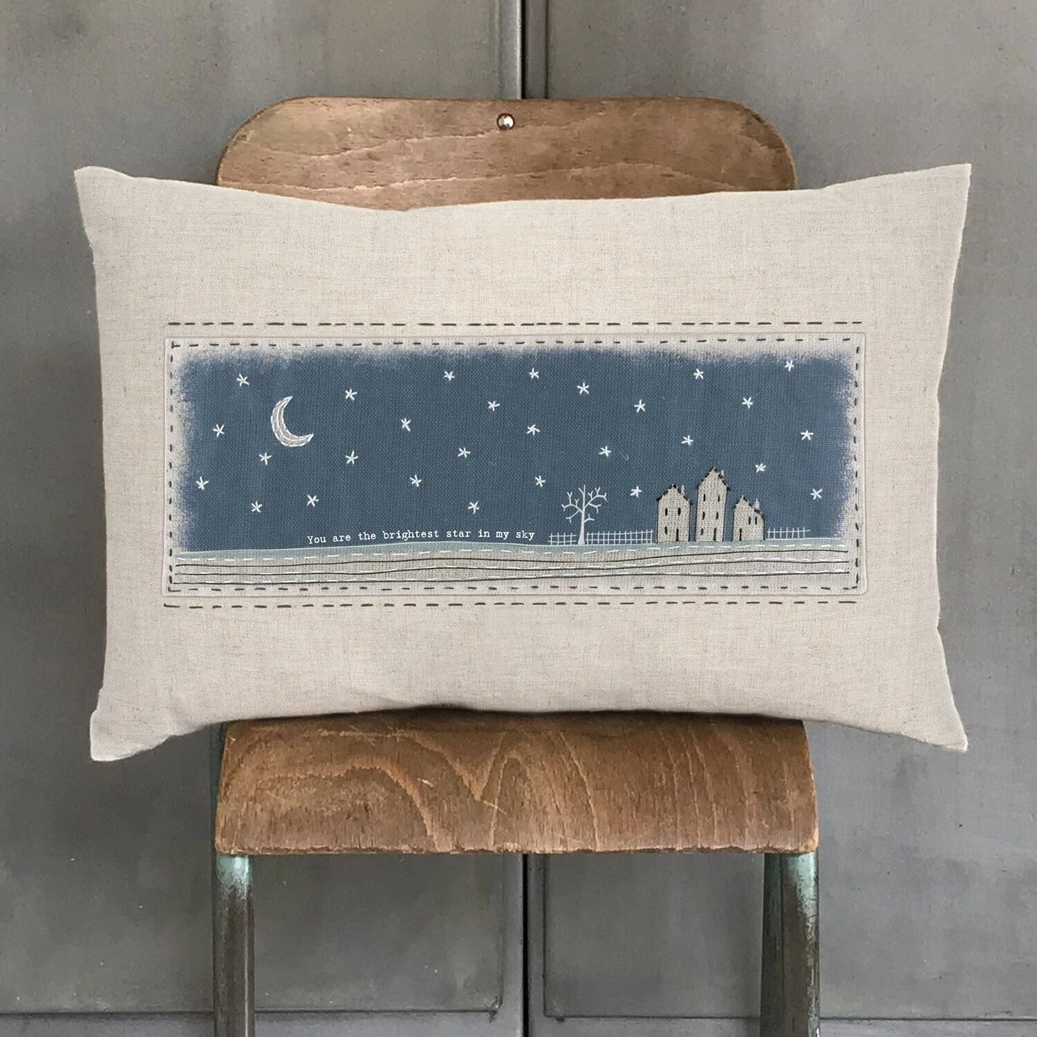 East Of India ‘You Are The Brightest Star’ Embroidered Cushion 3 East Of India ‘You Are The Brightest Star’ Embroidered Cushion