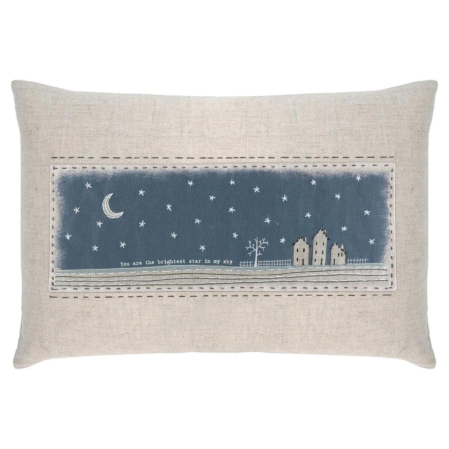 East Of India ‘You Are The Brightest Star’ Embroidered Cushion 4 East Of India ‘You Are The Brightest Star’ Embroidered Cushion - Image 2