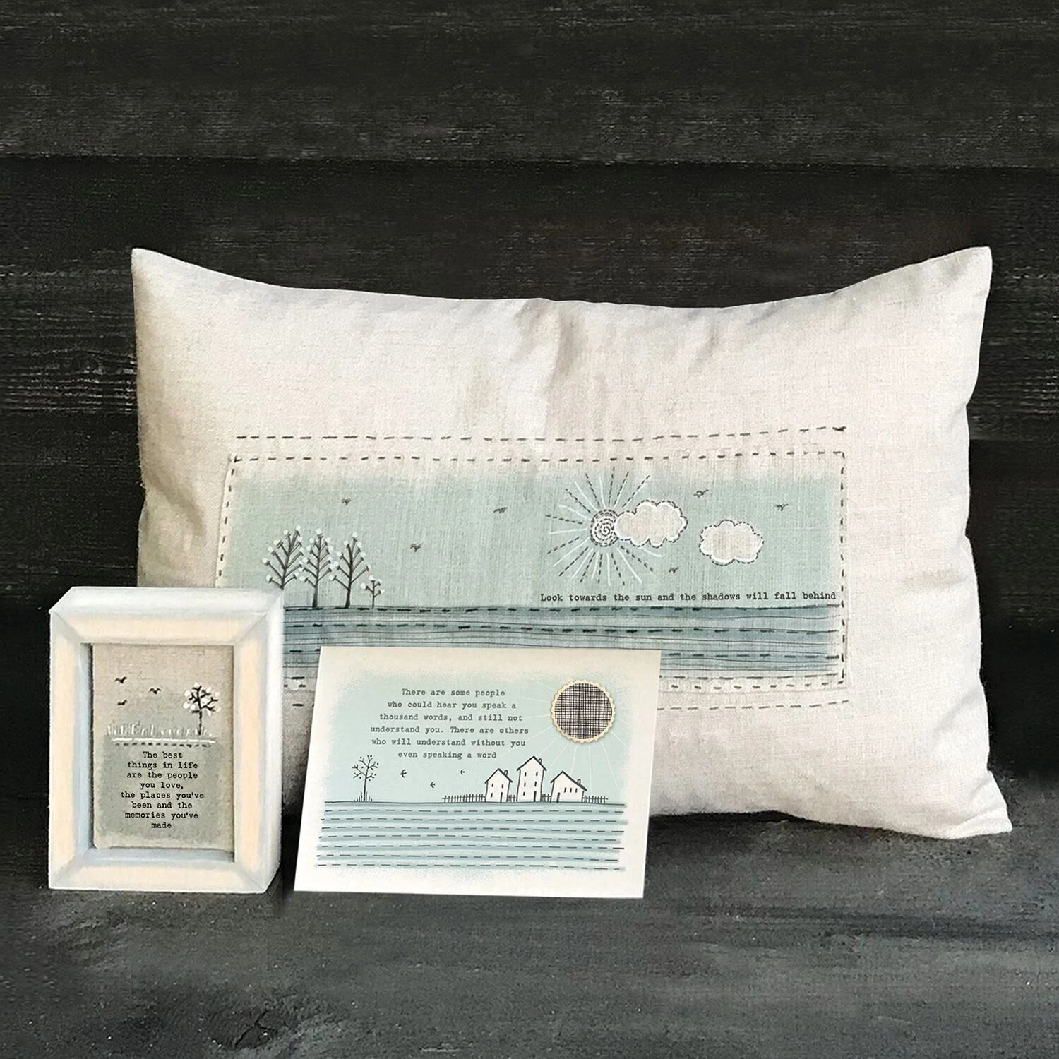 East Of India ‘Look Towards The Sun’ Embroidered Cushion 5 East Of India ‘Look Towards The Sun’ Embroidered Cushion - Image 3