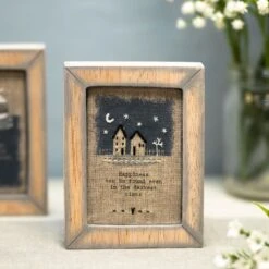 East Of India ‘Darkest Times’ Embroidered Box Frame