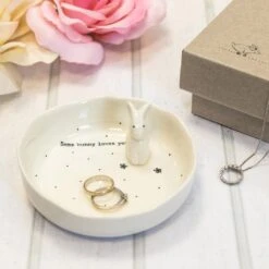 East Of India ‘Some Bunny Loves You’ Boxed Jewellery Dish