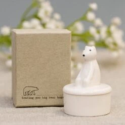 East Of India Polar Bear Little Porcelain Pot