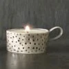East Of India Dimpled Spot Handled Candle Holder