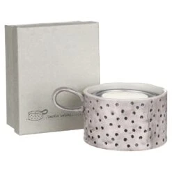 East Of India Dimpled Spot Handled Candle Holder -Home Furnishings Store east of india 7141 dimpled spots candle holder 3