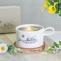 East Of India ‘Distance Can Never Separate’ Handled Candle Holder