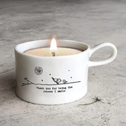 East Of India ‘The Reason I Smile’ Handled Candle Holder -Home Furnishings Store east of india eoi 5738 you are the friend handled tea light holder 2
