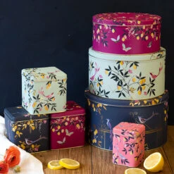Sara Miller Orchard Set Of Three Round Cake Tins -Home Furnishings Store elite sara miller orchard group shot lifestyle 3
