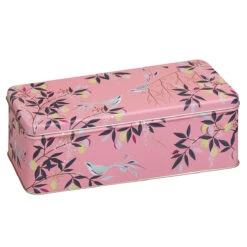Sara Miller Coral Orchard Birds Long Deep Rectangular Tin