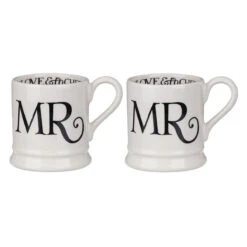Emma Bridgewater Black Toast Mr & Mr Boxed Set Of Two Half Pint Mugs -Home Furnishings Store emma bridgewater 1bmr010013 black toast mr mr set 2 half pint mugs 01