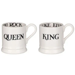 Emma Bridgewater Black Toast King Of Cool & Queen Of Rock Set Of Two Half Pint Mugs 17 Emma Bridgewater Black Toast King Of Cool & Queen Of Rock Set Of Two Half Pint Mugs -Home Furnishings Store emma bridgewater 1kiq010013 king of cool queen of rock mugs 7