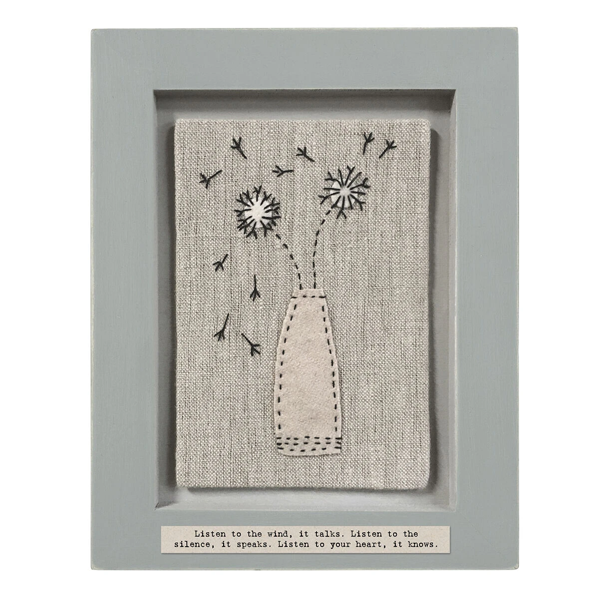 East Of India Embroidered ‘Listen To The Wind’ Frame 4 East Of India Embroidered ‘Listen To The Wind’ Frame - Image 2